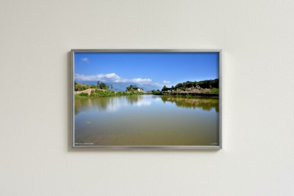 Nagsar Lake Original Reflection Photograph, Waterproof Laminated Wall Art