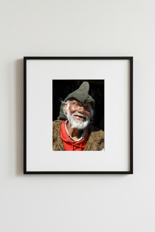 Himalayan Daddu Elder Original Portrait Photography, Waterproof Laminated Wall Art