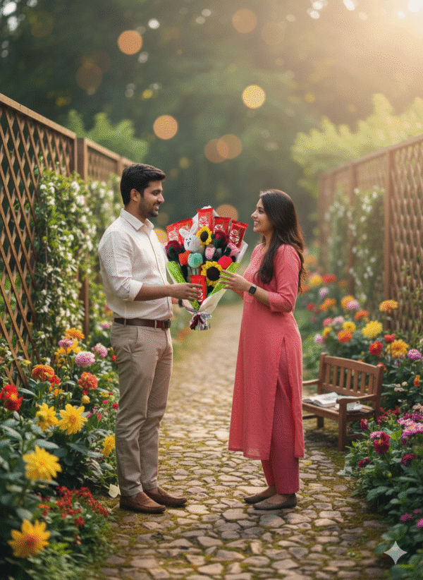 Handmade KitKat Chocolate & Crochet Flower Bouquet | Unique Everlasting Gift for Loved Ones